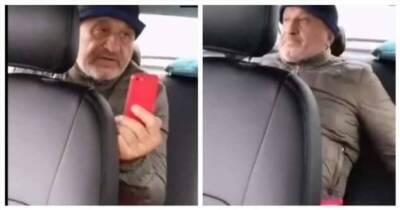 «Эта обезьянка должна была выскочить»: пьяный пассажир такси возомнил себя барином (2 фото + 1 видео)