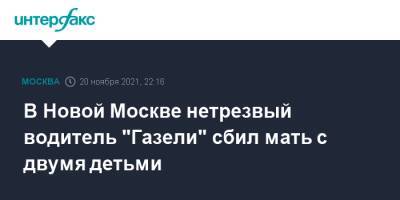 В Новой Москве нетрезвый водитель "Газели" сбил мать с двумя детьми