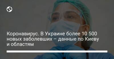 Коронавирус. В Украине более 10 500 новых заболевших – данные по Киеву и областям
