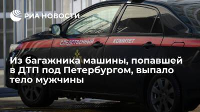 СМИ: при аварии в Ленинградской области из багажника машины выпал труп мужчины