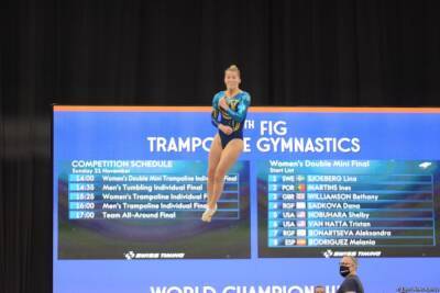 Чемпионат мира в Баку: гимнастка из Швеции заняла первое место в прыжках на двойном мини-батуте
