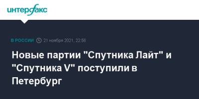 Новые партии "Спутника Лайт" и "Спутника V" поступили в Петербург