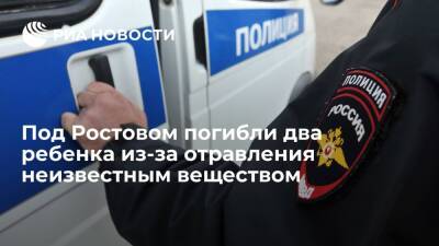 В Ростовской области погибли два ребенка из-за отравления неизвестным веществом