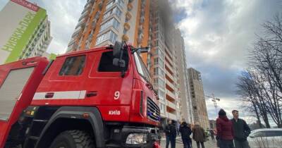 В Киеве днем горел дом в ЖК "Нивки Парк": спасатели назвали причину (фото)