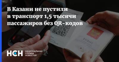 В Казани не пустили в транспорт 1,5 тысячи пассажиров без QR-кодов