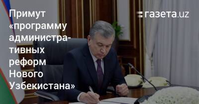 Президент поручил разработать «программу административных реформ Нового Узбекистана»