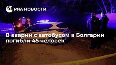 В ДТП с участием македонского автобусом в Болгарии погибли 45 человек, включая 12 детей