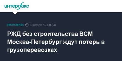 РЖД без строительства ВСМ Москва-Петербург ждут потерь в грузоперевозках