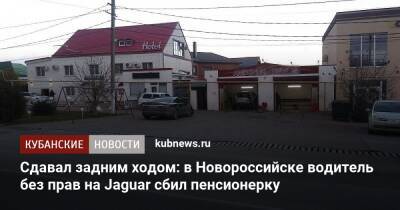 Сдавал задним ходом: в Новороссийске водитель без прав на Jaguar сбил пенсионерку