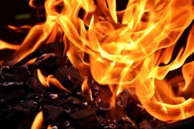 Гараж горел в Пскове из-за короткого замыкания электропроводки