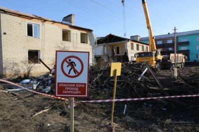 Разрушенный взрывом газа дом в Елецком районе полностью снесли