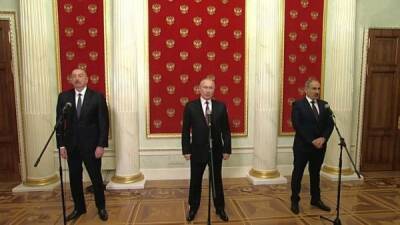 Путин пригласил Алиева и Пашиняна в Сочи наметить дальнейшие шаги на Южном Кавказе