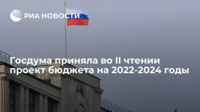 Госдума приняла во II чтении проект федерального бюджета России на 2022-2024 годы