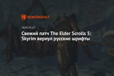 Свежий патч The Elder Scrolls 5: Skyrim вернул русские шрифты