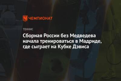 Сборная России без Медведева начала тренироваться в Мадриде, где сыграет на Кубке Дэвиса