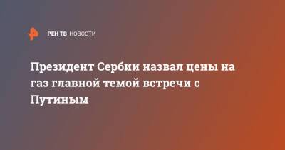 Президент Сербии назвал цены на газ главной темой встречи с Путиным