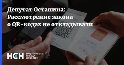 Депутат Останина: Рассмотрение закона о QR-кодах не откладывали