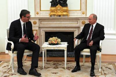 В Кремле назвали темы переговоров Путина и Вучича в Сочи