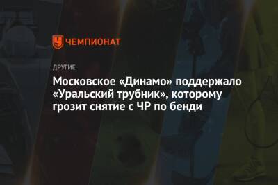 Московское «Динамо» поддержало «Уральский трубник», которому грозит снятие с ЧР по бенди