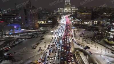10-балльные пробки в Москве сняли с коптера