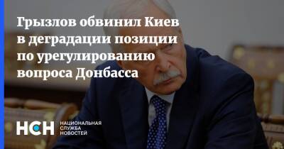 Грызлов обвинил Киев в деградации позиции по урегулированию вопроса Донбасса