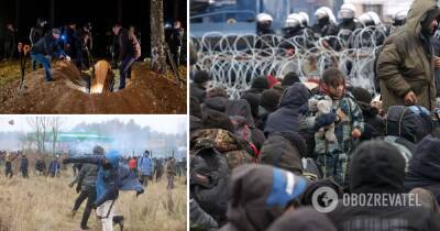 Мигранты на границе Беларуси и Польши совершили новый штурм – видео