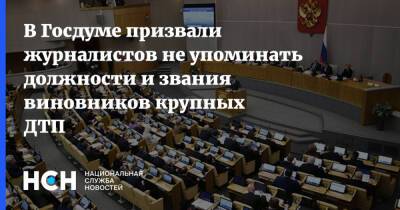 Анатолий Выборный - В Госдуме призвали журналистов не упоминать должности и звания виновников крупных ДТП - nsn.fm