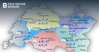 Сегодня в Татарстане ожидается снег, местами метель, порывистый ветер и до -6 градусов
