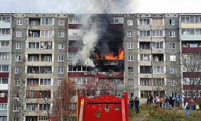 Девятиэтажка загорелась в Карелии: спасены 30 человек, один — получил ожоги