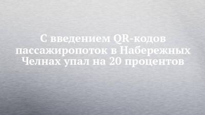 Илья Зуев - С введением QR-кодов пассажиропоток в Набережных Челнах упал на 20 процентов - chelny-izvest.ru - Набережные Челны