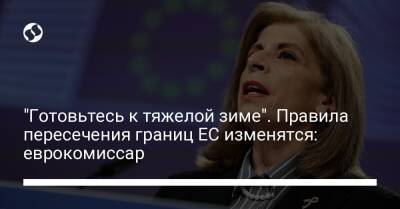 "Готовьтесь к тяжелой зиме". Правила пересечения границ ЕС изменятся: еврокомиссар