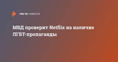 МВД проверит Netflix на наличие ЛГБТ-пропаганды
