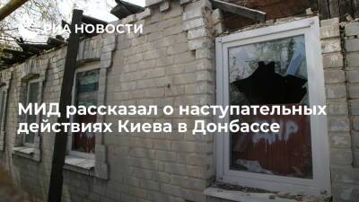 МИД: вооруженные силы Украины ведут наступательные действия в некоторых районах Донбасса