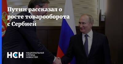 Путин рассказал о росте товарооборота с Сербией