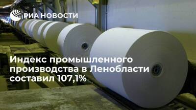 Индекс промышленного производства в Ленобласти составил 107,1%