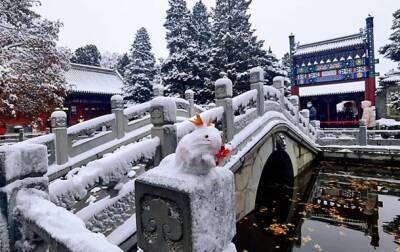 На Китай обрушились мощные снегопады