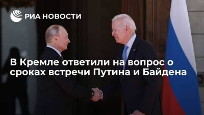 Пресс-секретарь президента Песков: встреча Путина и Байдена пока согласовывается