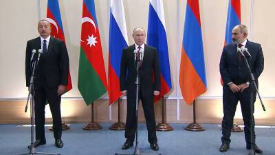 Путин подвел итоги переговоров с Алиевым и Пашиняном