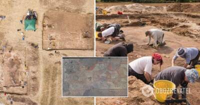 В Британии под фермерским полем обнаружили римскую виллу с уникальной мозаикой – что известно, фото