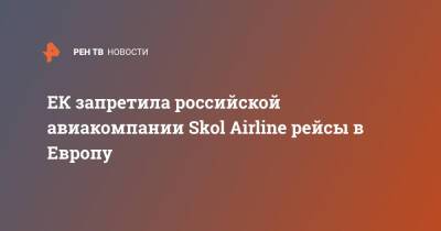 ЕК запретила российской авиакомпании Skol Airline рейсы в Европу