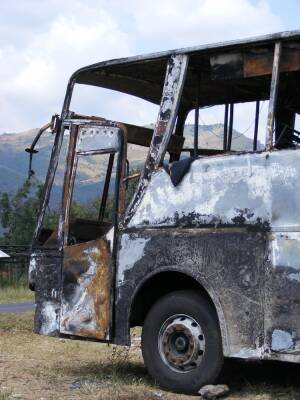 В Башкирии автобус столкнулся с легковым автомобилем