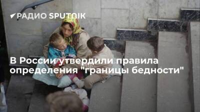 Правительство РФ утвердило порядок определения "границы бедности" в стране и регионах