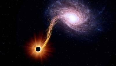 Астрономы показали разрушение звезды черной дырой и мира