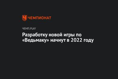Разработку новой игры по «Ведьмаку» начнут в 2022 году