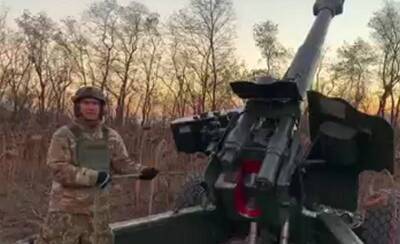 Редактор украинского сайта «Цензор.нет» Бутусов выстрелил из 152-мм гаубицы Д-20 по позициям «российских оккупантов» на Донбассе