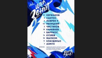 Лидер турнирной таблицы РПЛ «Зенит» назвал стартовый состав на матч с ЦСКА