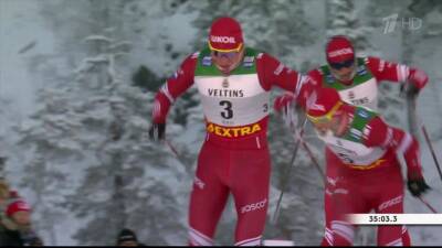 Российские лыжники заняли весь пьедестал в гонке преследования свободным стилем на Кубке мира в Финляндии