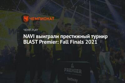NAVI выиграли престижный турнир BLAST Premier: Fall Finals 2021