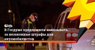 ВГосдуме предложили наказывать занезаконные штрафы для автомобилистов