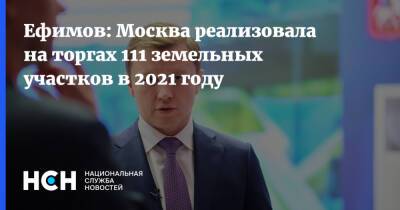 Ефимов: Москва реализовала на торгах 111 земельных участков в 2021 году